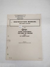 Onan Instruction Manual & Parts Catalog For Diesel Portaweld 200-Amp, DC Welder