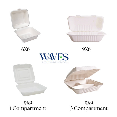 Bagasse biodegradable takeaway - bagasse,