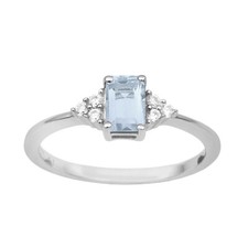 Octagon Shape Blue Topaz 925