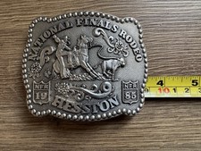 Hesston 1985 National Finals Rodeo Vintage Belt Buckle