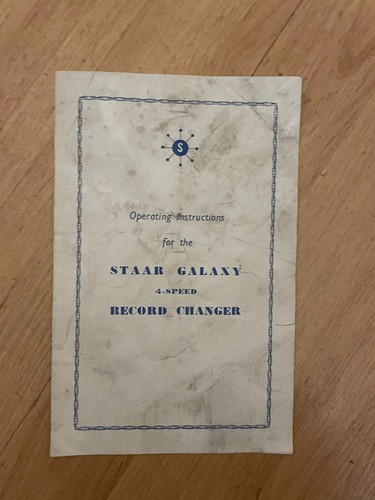 Vintage operating instructions