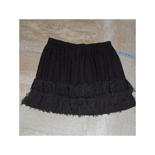Venus large black fringe mini - fringe,