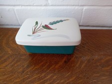 Denby Greenwheat Butter Dish Vintage Lidded Unusual Design Excellent Condition