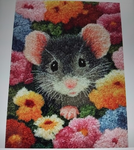 Cute mouse flowers latch - cute, hook