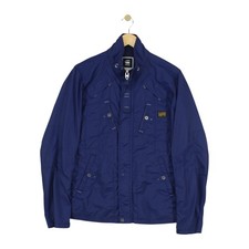 G-Star Raw Johnson Solid Overshirt Jacket Mens Size L Blue Lightweight Nylon