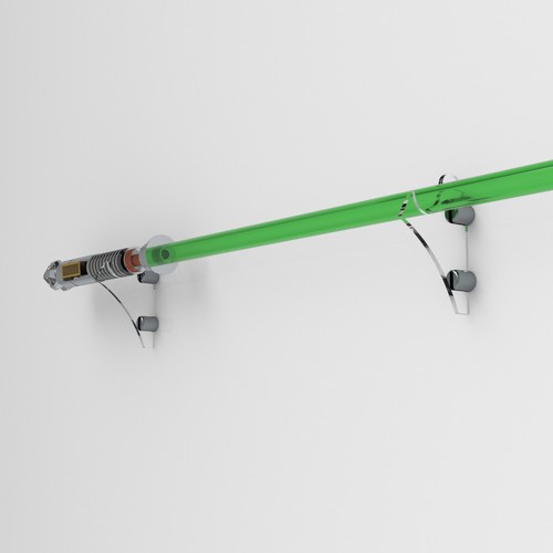 Wall mounted lightsaber - mounted,