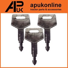 3x Ignition Keys for IHI Kato Excavator Loader Digger Skid Steer Chieftain 5080