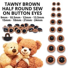 Tawny Brown Half Round Button