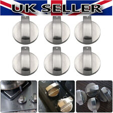 6Pcs Metal Universal Gas Stove Knob Cooker Oven 6mm Kitchen Switch Controller UK