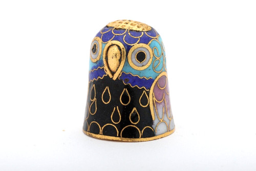 Vintage cloisonne owl - vintage,