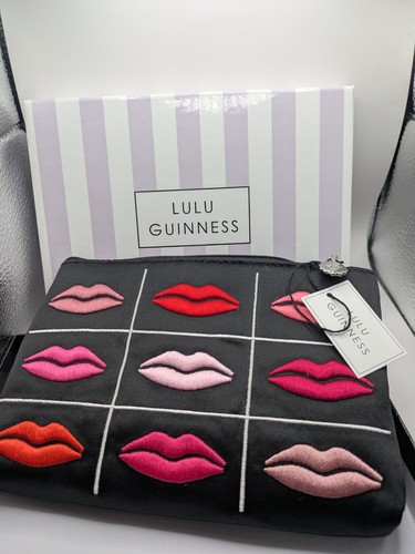 Lulu guinness black lips grid - guinness,