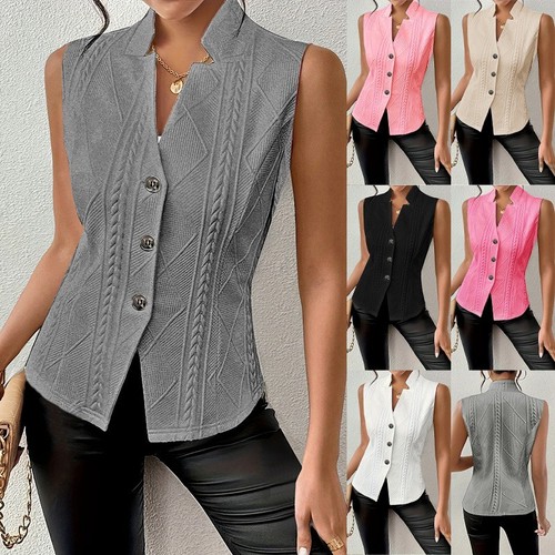Ladies waistcoat sleeveless - waistcoat,