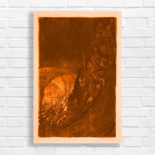 Dark woodland landscape orange - woodland,