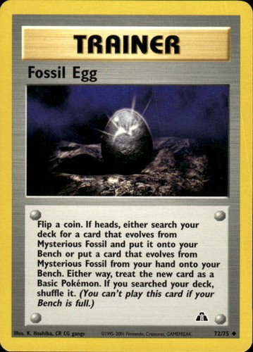 Fossil egg uncommon neo - fossil, 72/75