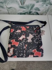 Radley Black Oilskin Crossbody Bag With Dog Detail