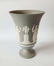 Wedgwood Grey Jasperware Arcadian Vase Footed