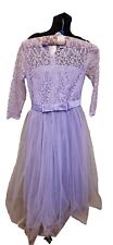 Lilac Childrens/Small Adult Bridesmaid Dress, Size 140cm, Age 9-10 Years.