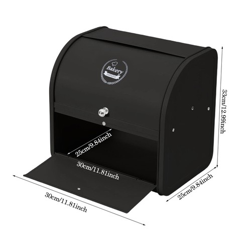 Metal bread bin - metal, layer