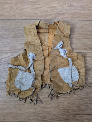 Vintage tan suede - suede, leather