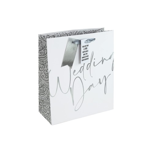 White kraft wedding day - white, gift
