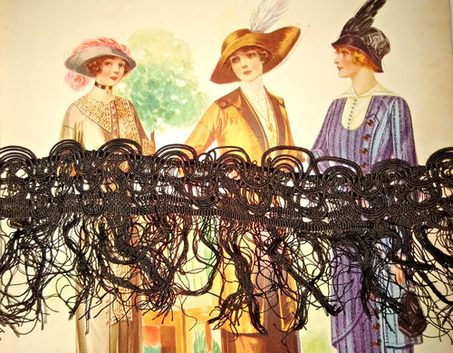 Antique victorian black silk - victorian,