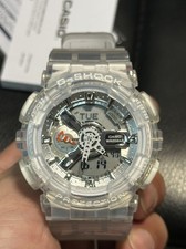 G-SHOCK GA-110 Skeleton Series WR20BAR Clear White Mens Boy Analog Digital Watch