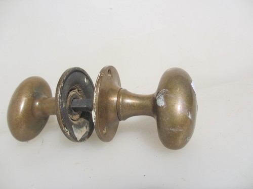 Victorian brass door knobs - brass,