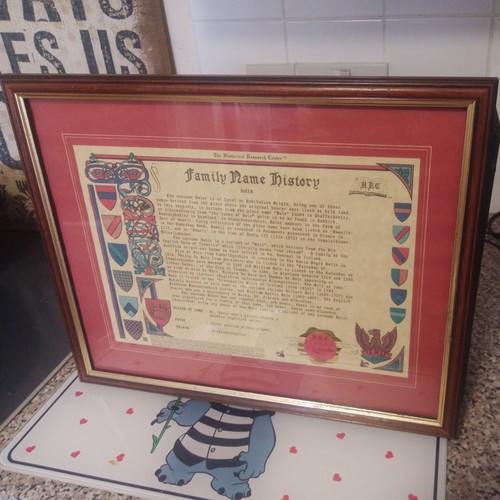 Surname ruler framed - "ruler", &