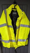 Hi Viz High Visibility Bomber Jacket Waterproof Safety Workwear Security Coat