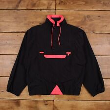 Vintage Beach Blvd Windbreaker Jacket L 90s Colourblock Pullover Ski Black