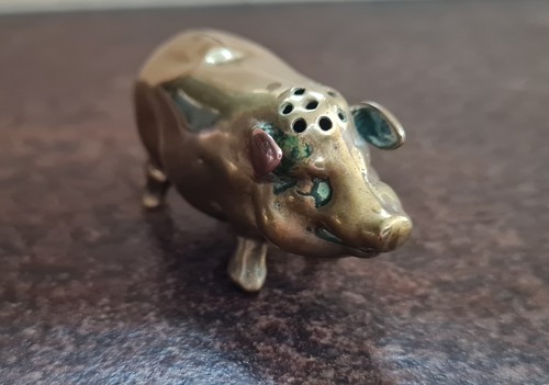 Antique victorian brass pig - antique,