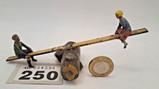 Britains 54mm hollow cast lead garden figure: #618 Boy and girl on see-saw