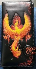 Anne Stokes Phoenix Rising Mythical Bird Embossed Purse  18.5cm Gothic Purse
