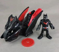Imaginext DC Super Friends Batman Beyond Motorcycle disc launch & Action Figure