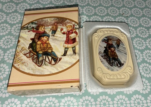 Vintage avon soap winter scene - vintage,