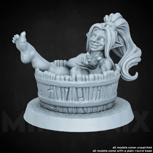 Goblin bath girl - bath, fantasy