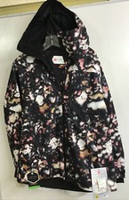 Glcr Hydra Ski Jacket Winter Black Watercolor Print Hood Eco 686 NWT Size WS