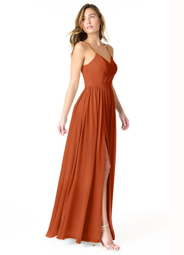 Azazie cora burnt orange - azazie,