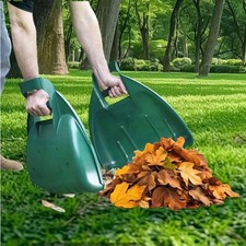 Leaf Grabber Pair Hand Held Collector Grabs Gather Leaves Garden Cleaning Scoops