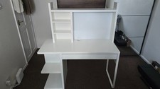 White IKEA Micke desk 120cm x