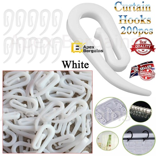 200pcs plastic curtain hooks - 200pcs,