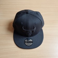 New Chicago Bulls NBA Black On Black 9FIFTY Cap Small Medium S/M Basketball