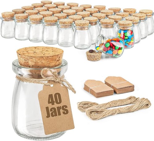 Pack glass favor jars with - 40,
