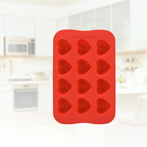 Reusable red silicone ice - reusable, cube