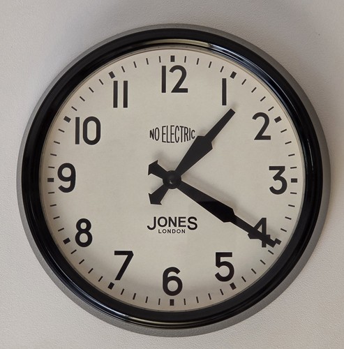 Jones wall clock - black, &