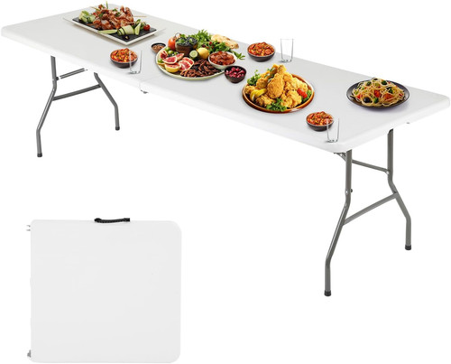 6ft folding table white - table,