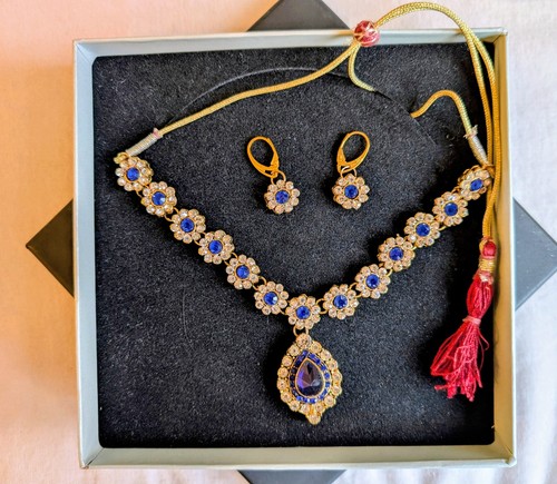 Royal blue and golden - blue, indian