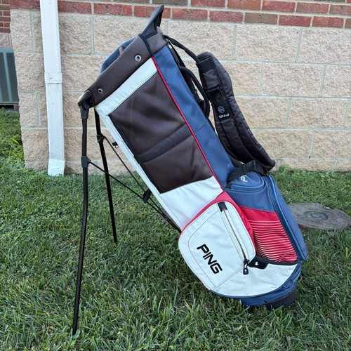 Ping hoofer golf bag - red, white