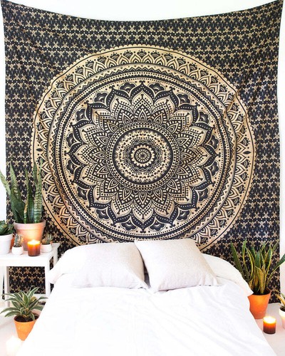 Gold print mandala - gold,