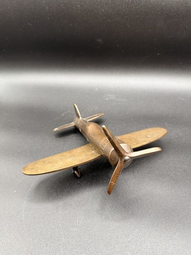 Old ww2 solid brass spitfire - old,